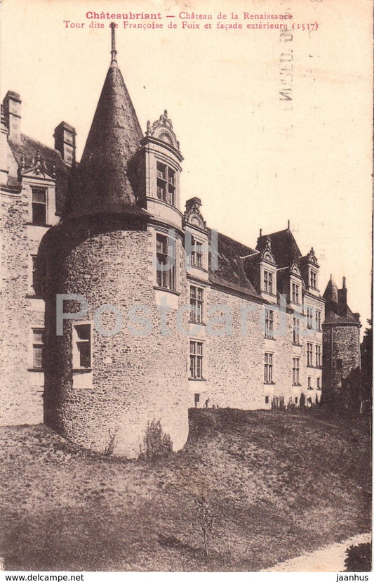 Chateaubriant - Chateau de la Renaissance - castle - old postcard - 1945 - France - used - JH Postcards