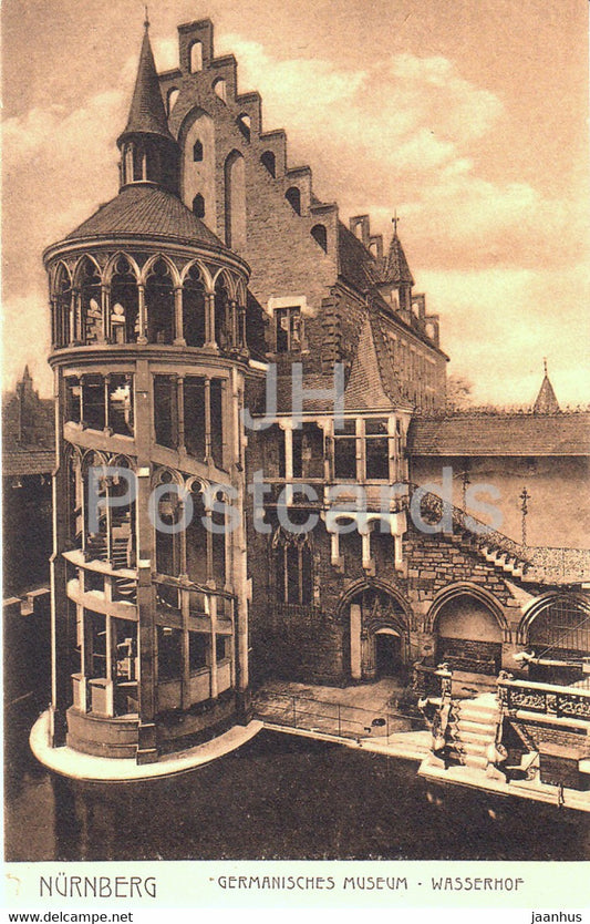 Nurnberg - Germanisches Museum - Wasserhof - old postcard - 1908 - Germany - unused - JH Postcards