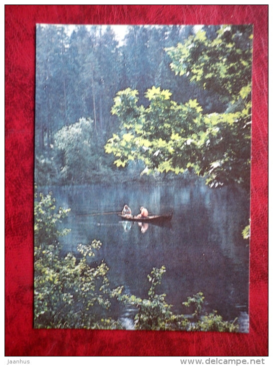Lake Valgjärv at Koorküla - Estonian lakes - 1979 - Estonia - USSR - unused - JH Postcards