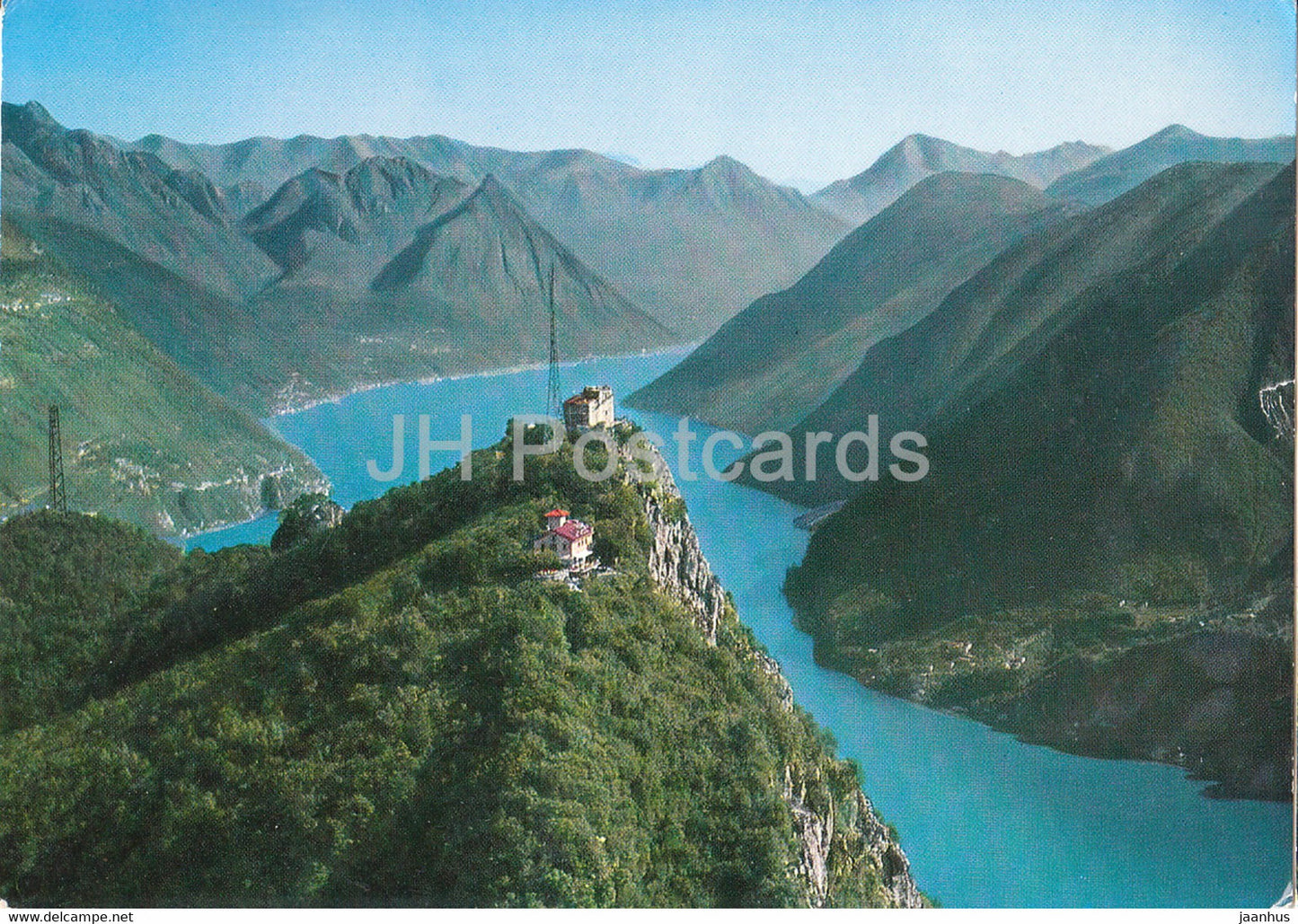 Monte San Salvatore 914 m - Blick auf Luganersee - 6646 - 1976 - Switzerland - used - JH Postcards