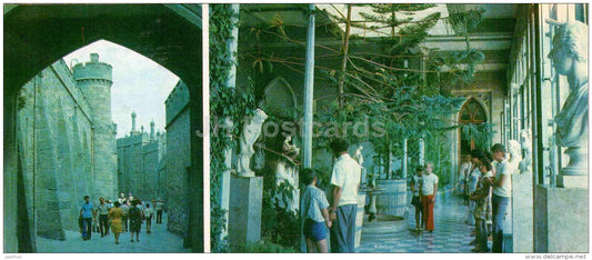 Shuvalovsky passage - in the Winter Garden - Alupka Palace Museum - Crimea - 1982 - Ukraine USSR - unused - JH Postcards