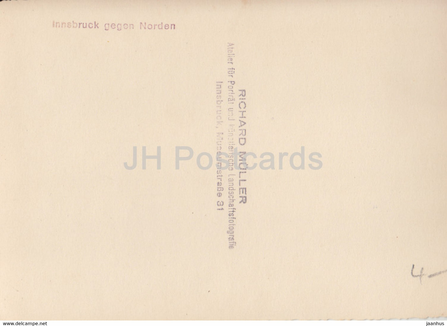 Innsbruck gegen Norden - carte postale ancienne - Autriche - inutilisée