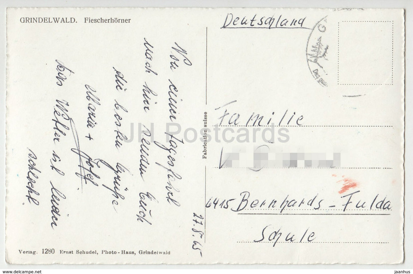 Grindelwald - Fiescherhorner - 1208 - Suisse - 1965 - occasion