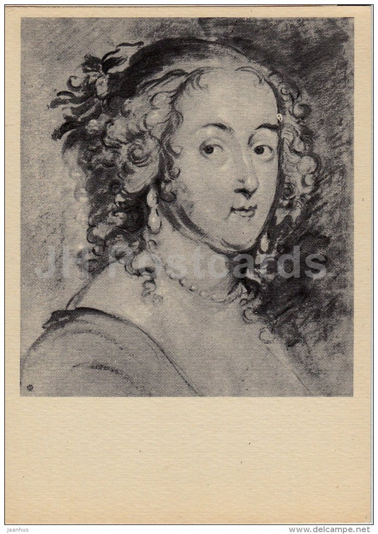 painting by Anthony van Dyck - Portrait of an Woman - Flemish art - 1956 - Russia USSR - unused - JH Postcards