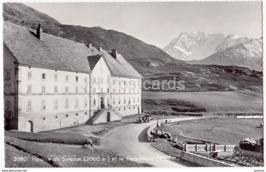 Hospice du Simplon 2000 m et le Fletschhorn 4001 m - 2080 - Switzerland - 1958 - unused - JH Postcards