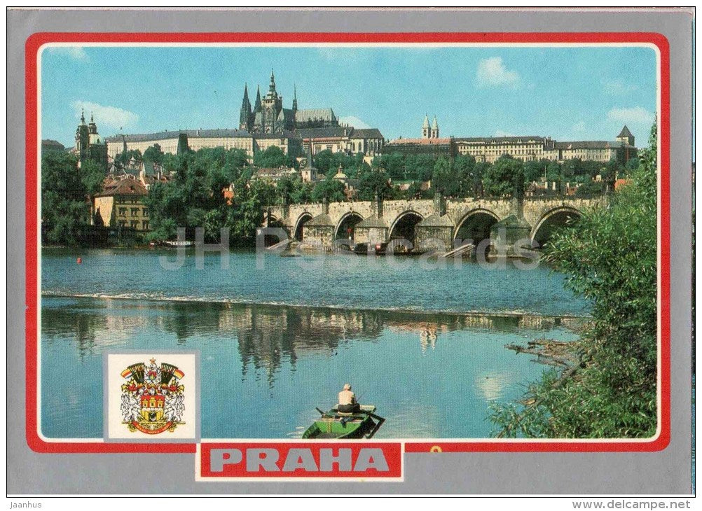 The castle of Prague Hradcany - Praha - Prague - Czechoslovakia - Czech - used 1983 - JH Postcards