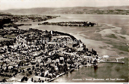 Konstanz Staad mit Insel Mainau - old postcard - Germany - unused - JH Postcards