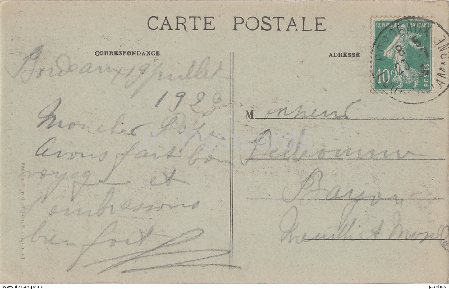 Bordeaux - La Tour Pey Berland - 146 - carte postale ancienne - 1923 - France - occasion