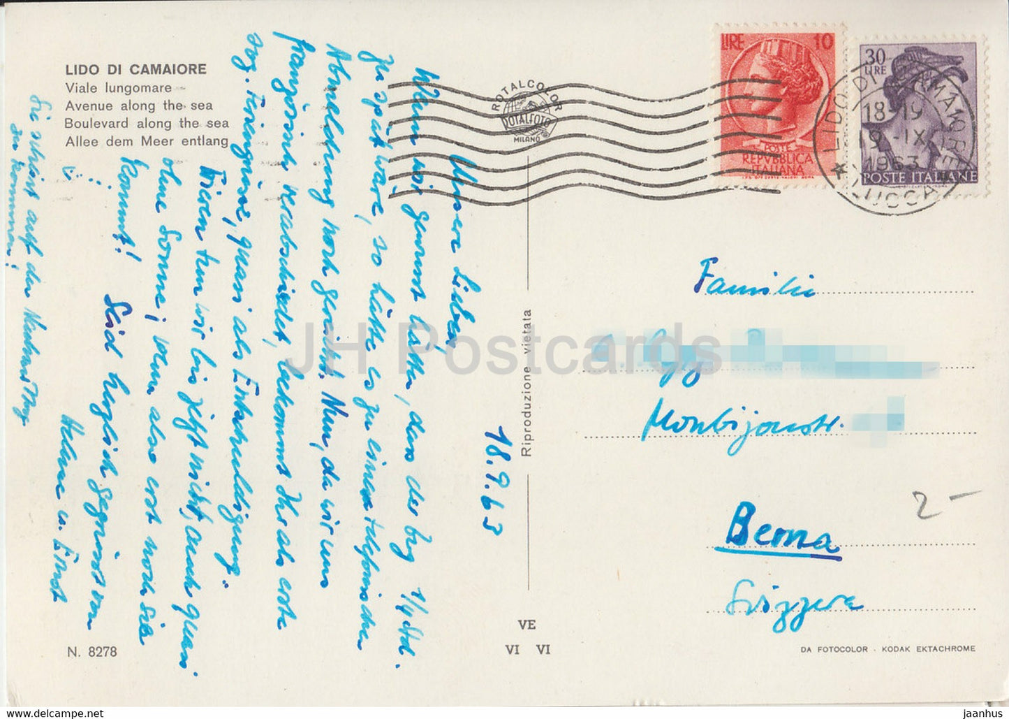 Lido di Camaiore - Viale Lungomare - Boulevard along the sea - car - 8278 - 1963 - Italy - used