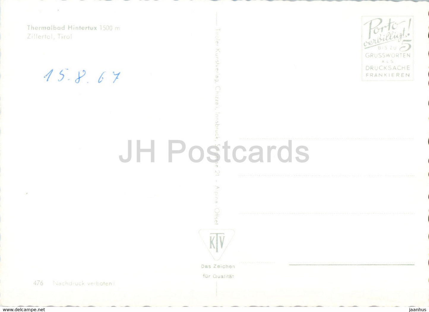 Thermalbad Hintertux 1500 m - Zillertal - Tirol - Austria - used