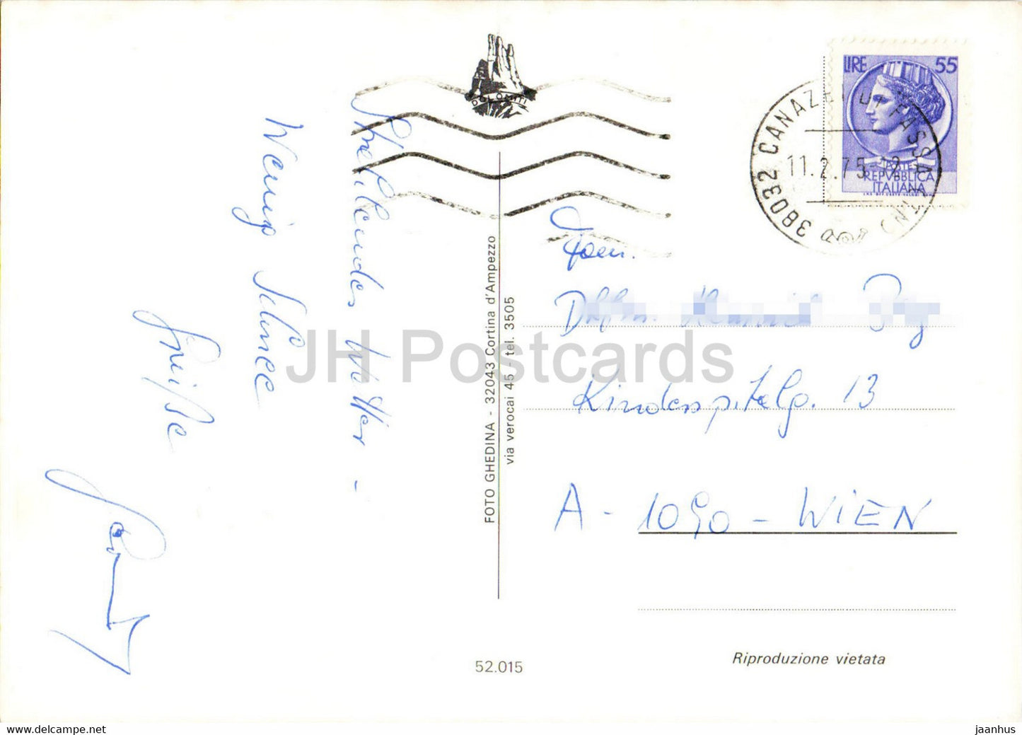 Saluti da Campitello - skilift - 1975 - Italy - used