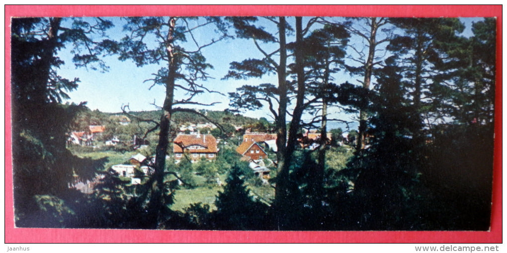 Panorama of Nida - Neringa - mini format card - 1970 - USSR Lithuania - unused - JH Postcards