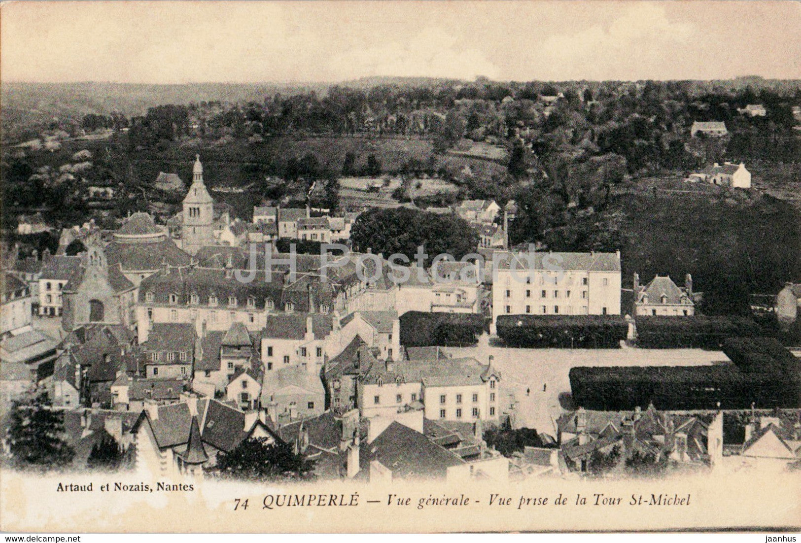 Quimperle - Vue Generale - Vue prise de la Tour St Michel - 74 - old postcard - France - unused - JH Postcards