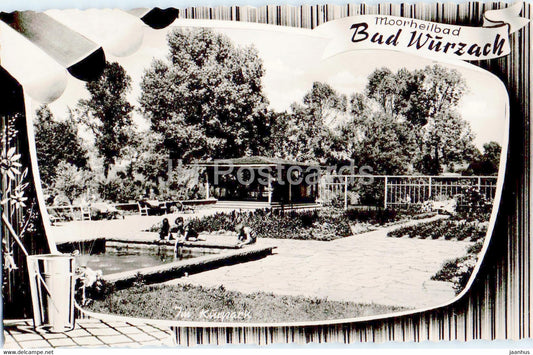 Moorheilbad Bad Wurzach - Im Kurpark - 1959 - old postcard - Germany - used - JH Postcards