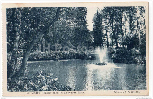 Bassin dans les Nouveaux Parcs - Pond in New Park - 53 - Vichy - Allier - France - unused - JH Postcards