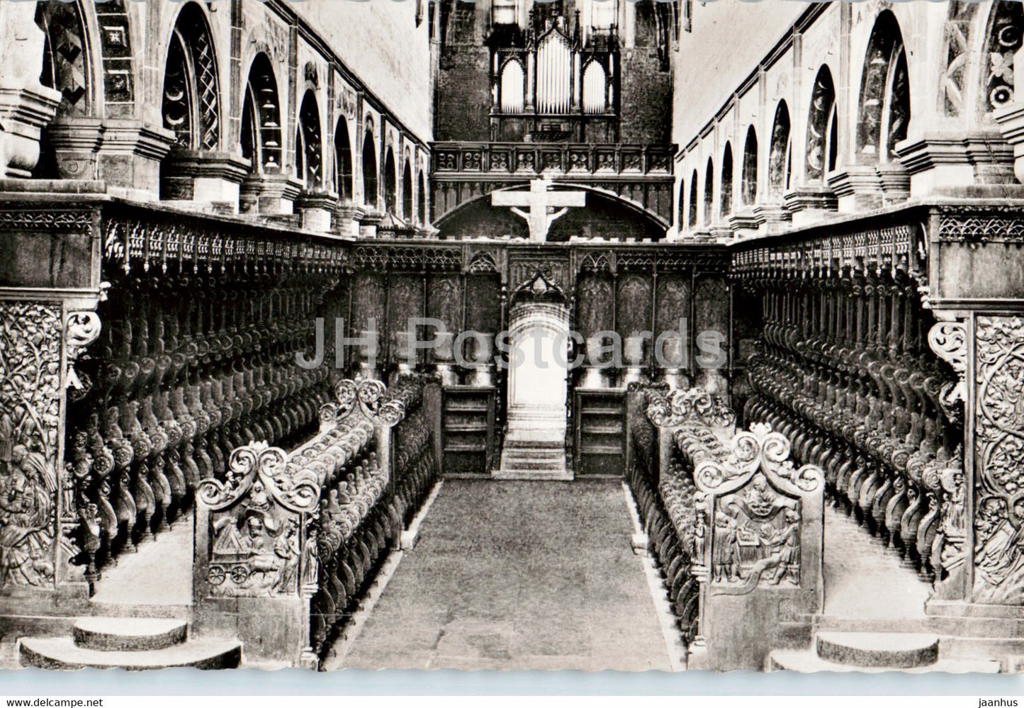 Kloster Maulbronn - Chorgestuhl - 1954 - old postcard - Germany - used - JH Postcards