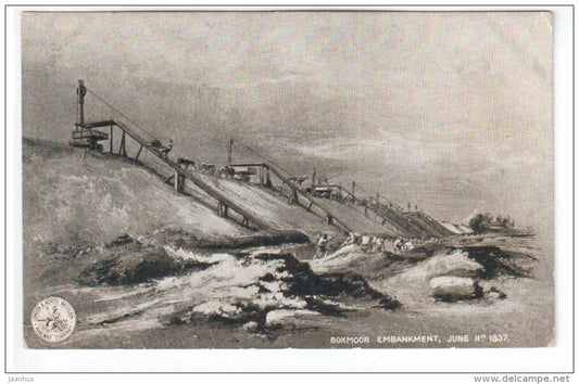 Boxmoor Embankment , June 11th 1837 - London &amp;  North Western Railway Company - United Kingdom - old postcard - unus - JH Postcards