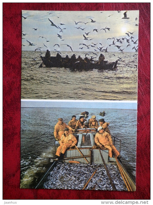 Fishing - fishing boats - Estonia - USSR - 1982 - unused - JH Postcards