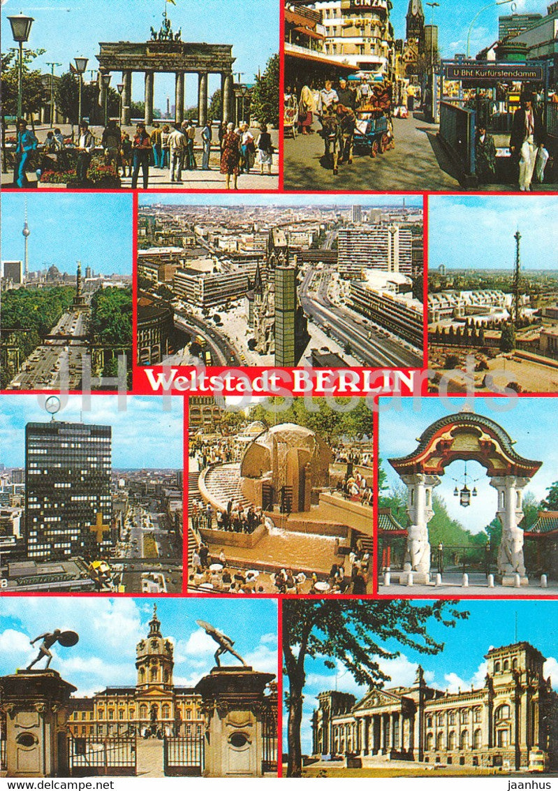 Berlin - Weltstadt Berlin - multiview - Germany - used - JH Postcards