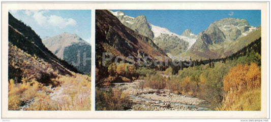 Alibek canyon - peak Sulakhat - Gonachkhir canyon - Karachay-Cherkessia - 1978 - Russia USSR - unused - JH Postcards