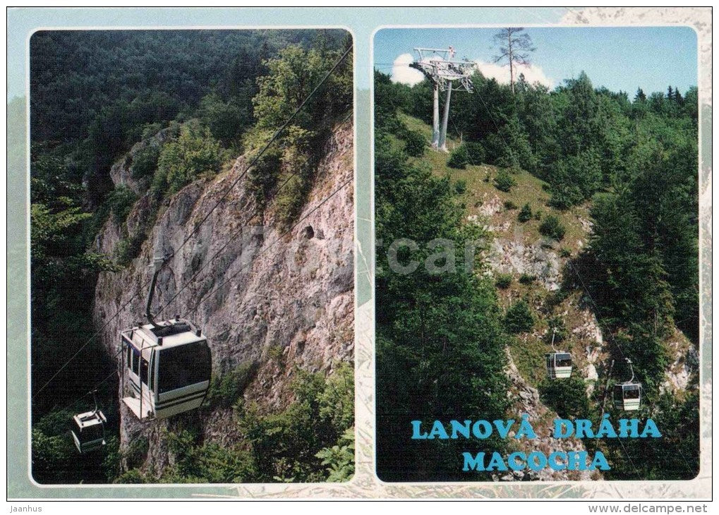 Lanova Draha - Macocha - Gorge - cable car - Czech Republic - used 1999 - JH Postcards