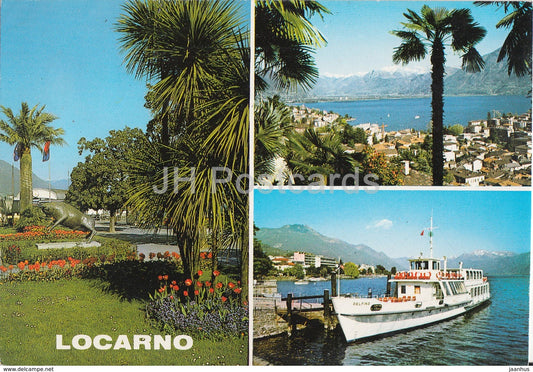 Locarno - Lago Maggiore - passenger boat MS Delfino - 1988 - Switzerland - used - JH Postcards