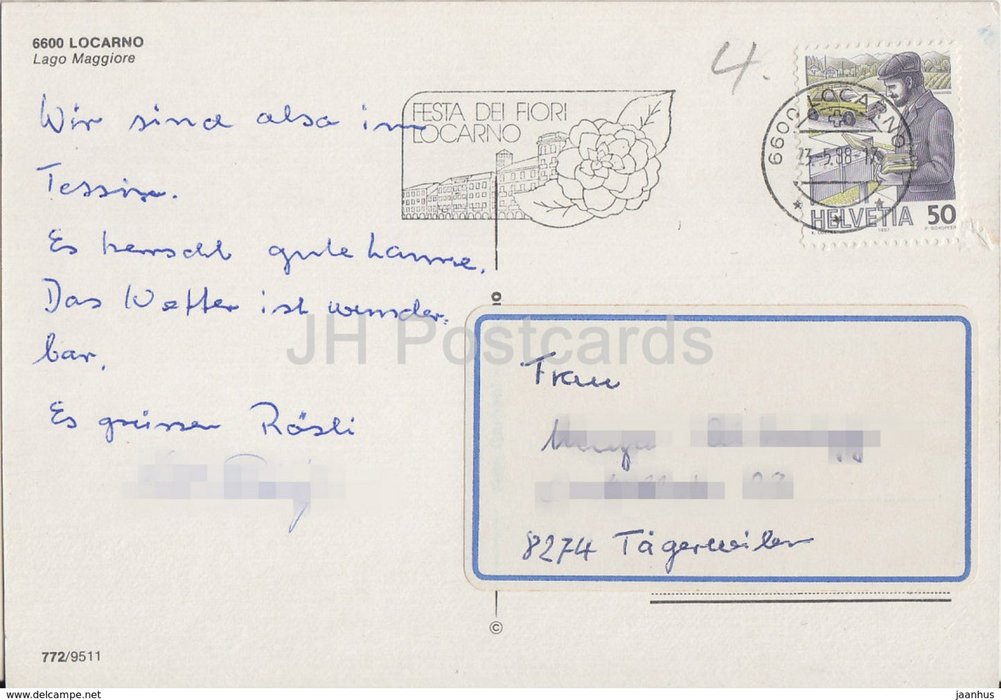 Locarno - Lago Maggiore - passenger boat MS Delfino - 1988 - Switzerland - used