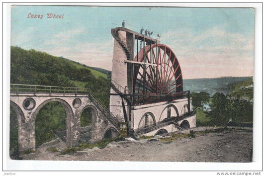 Laxey Wheel - Isle of Man - United Kingdom - old postcard - unused - JH Postcards