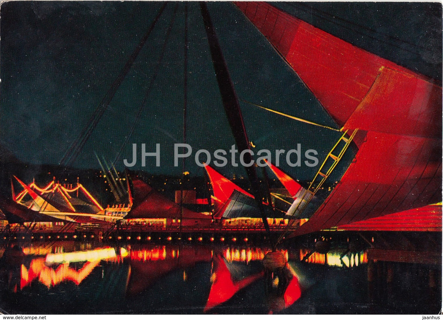 Lausanne - Exposition Nationale Suisse  - Secteur du port de nuit - 1964 - Switzerland - used - JH Postcards