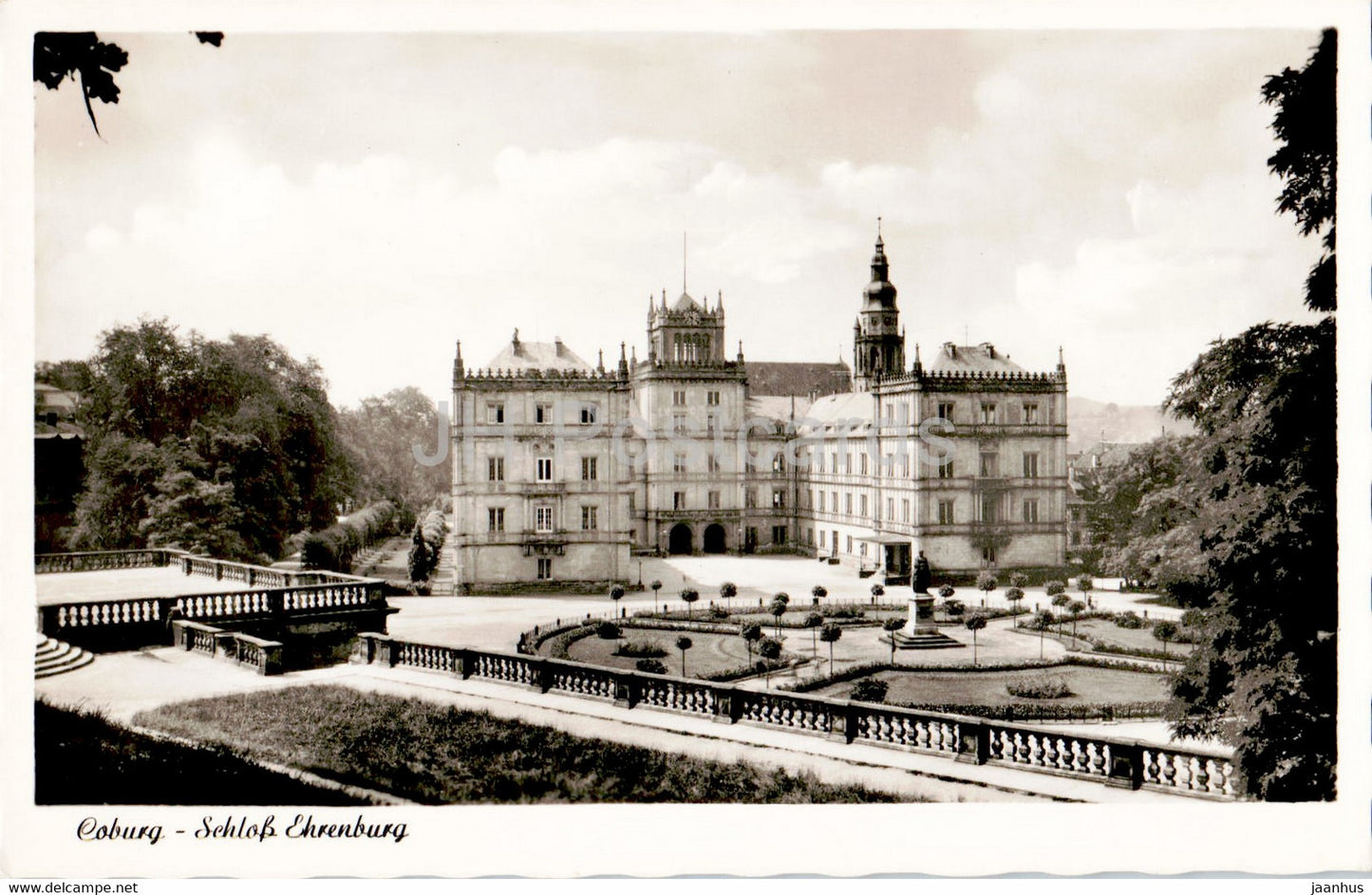 Coburg - Schloss Ehrenburg - castle - old postcard - Germany - unused - JH Postcards
