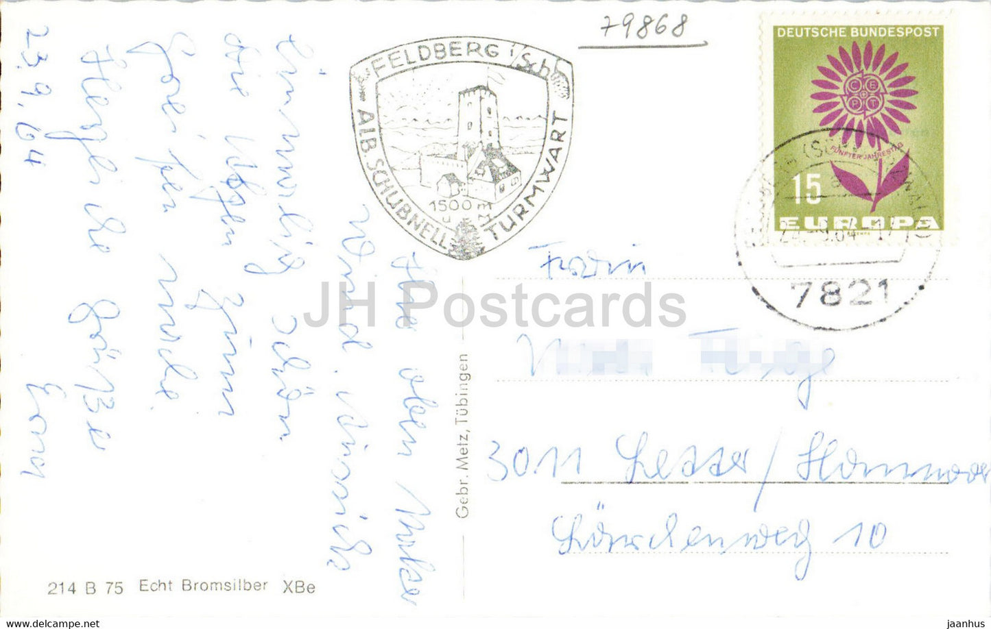 Feldberg im Schwarzwald 1500 m - 1964 - Germany - used