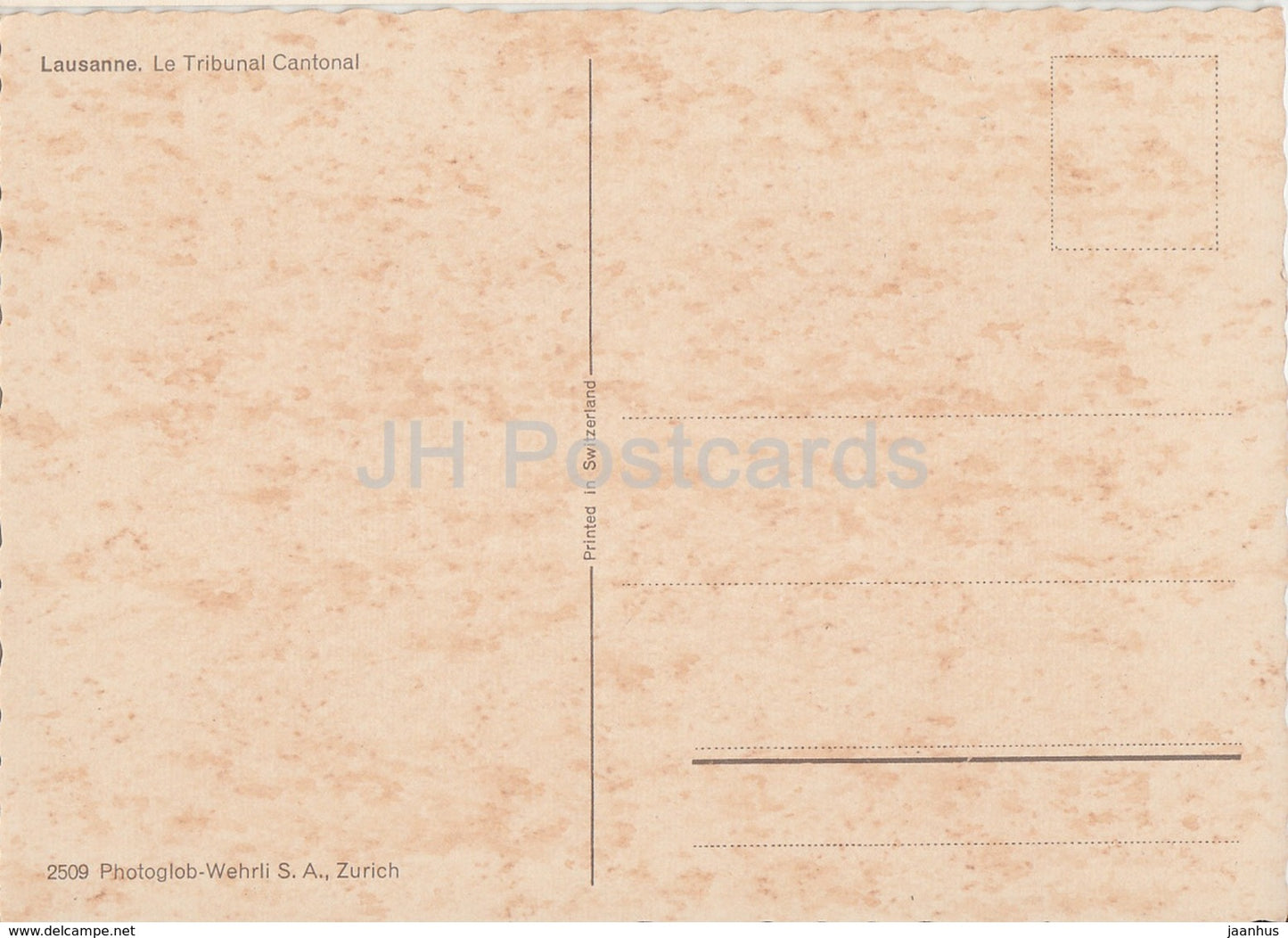 Lausanne - Le Tribunal Cantonal - Cantonal Court - car - 2509 - Switzerland - unused