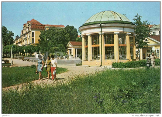 Frantiskovy Lazne - spa - Square with the Franz Spring - Czechoslovakia - Czech - unused - JH Postcards