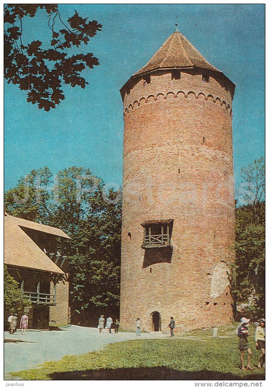 The Turaida Castle tower in Sigulda - 1977 - Latvia USSR - unused - JH Postcards