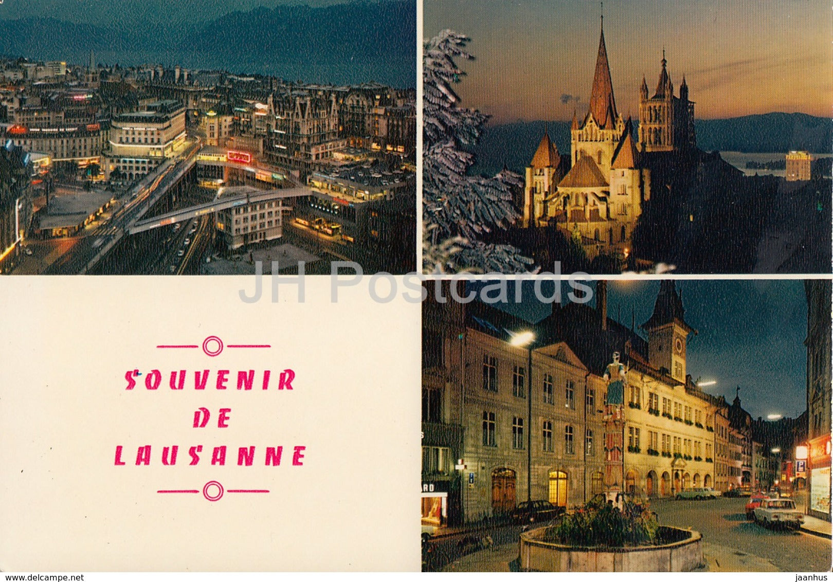 Souvenir de Lausanne - multiview - 1658 - Switzerland - unused - JH Postcards