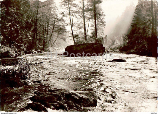 Morgenstimmung im Schwarzatal - old postcard - 1958 - Germany DDR - used - JH Postcards