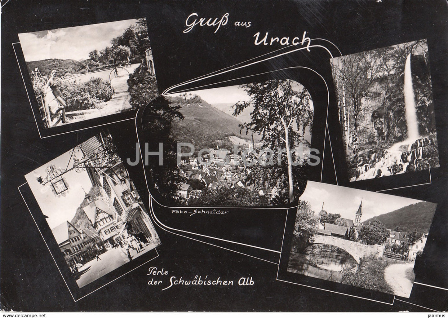 Gruss aus Urach - Perle der Schwabischen Alb - Germany - used - JH Postcards