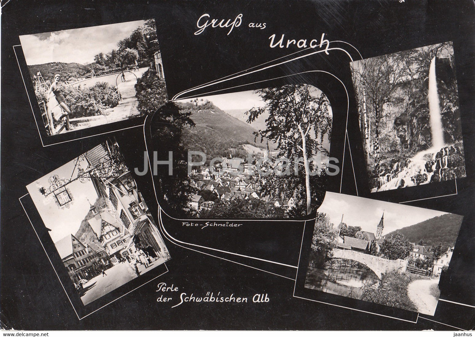 Gruss aus Urach - Perle der Schwabischen Alb - Germany - used - JH Postcards