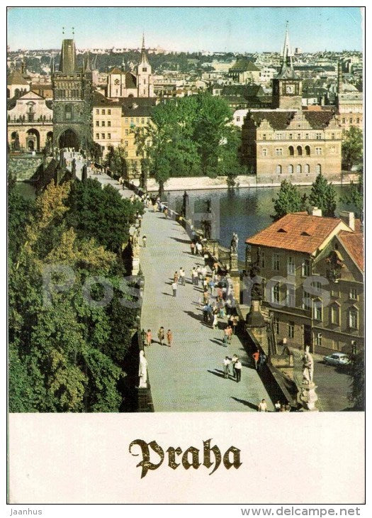 Praha - Prague - Charles bridge - Czechoslovakia - Czech - used - JH Postcards