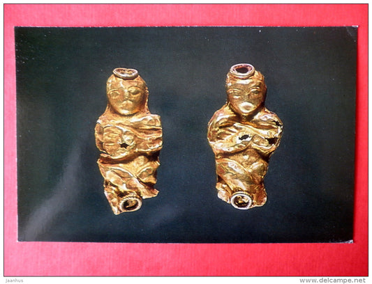 Statuettes of Musicians - National Museum of Afghanistan - archaeology - Bactrian Gold - 1984 - USSR Russia - unused - JH Postcards