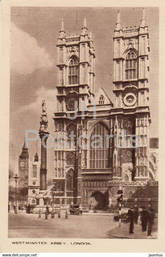 London - Westminster Abbey - old postcard - England - United Kingdom - unused - JH Postcards