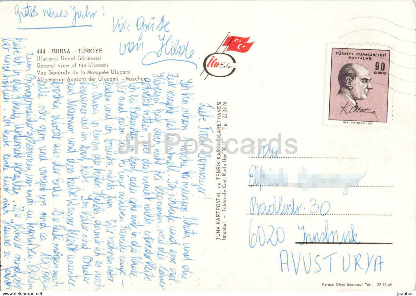 Bursa - General view of the Ulucami - Ilo Color - Turkey - used