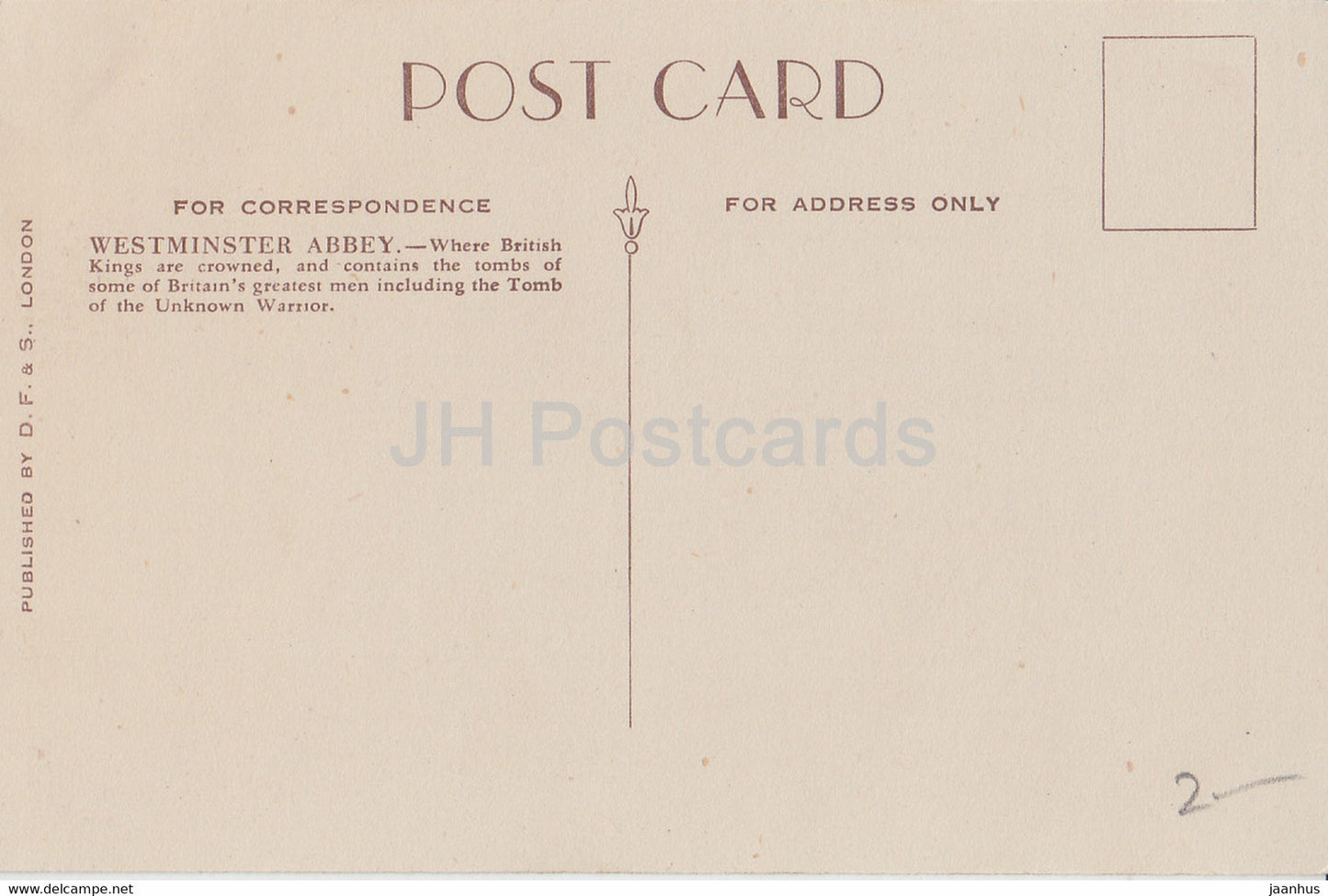 London - Westminster Abbey - old postcard - England - United Kingdom - unused