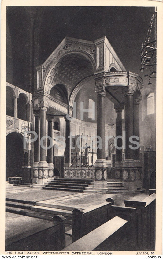 London - Westminster Abbey - The High Altar - old postcard - England - United Kingdom - unused - JH Postcards