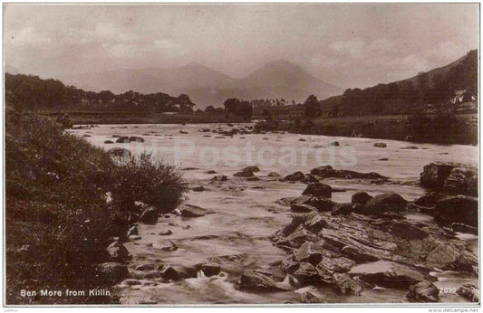 Ben More from Killin - Scotland - 2070 - old postcard - unused - JH Postcards