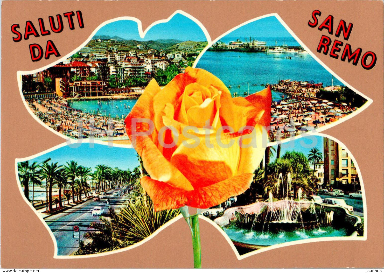Saluti da San Remo - multiview - SAN 115 - Italy - used - JH Postcards