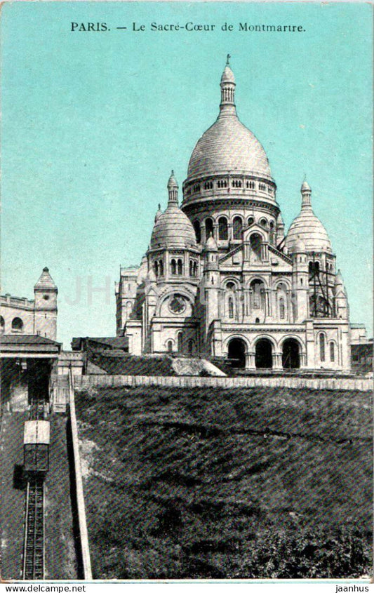 Paris - Le Sacre Coeur de Montmartre - cathedral - old postcard - France - unused - JH Postcards