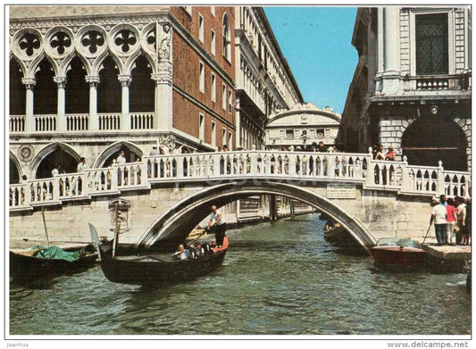 Ponte della Paglia e Ponte dei Sospiri - Straw and Sighs bridges - Venezia - Venice - VE 180 - Italia - Italy - used - JH Postcards