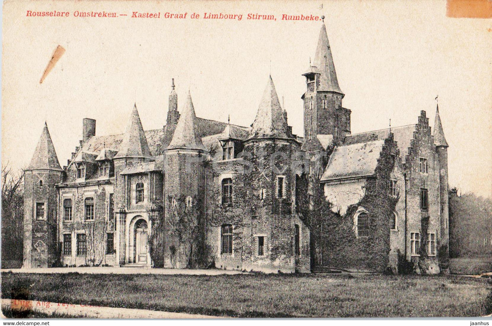Roeselare - Rousselare Omstreken - Kasteel Graaf de Limbourg Stirum - Rumbeke - old postcard - 1912 - Belgium - used - JH Postcards