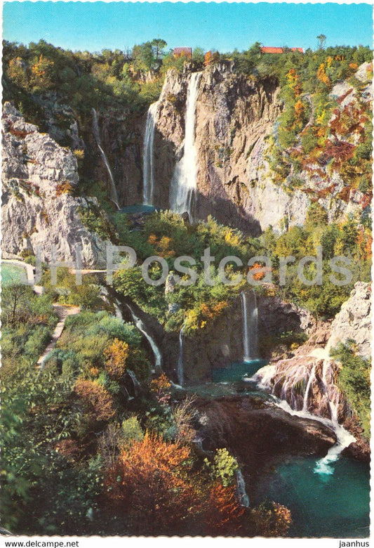 Plitvicka Jezera - Slap Plitvice - Plitvice Falls - waterfall - Yugoslavia - Croatia - unused - JH Postcards
